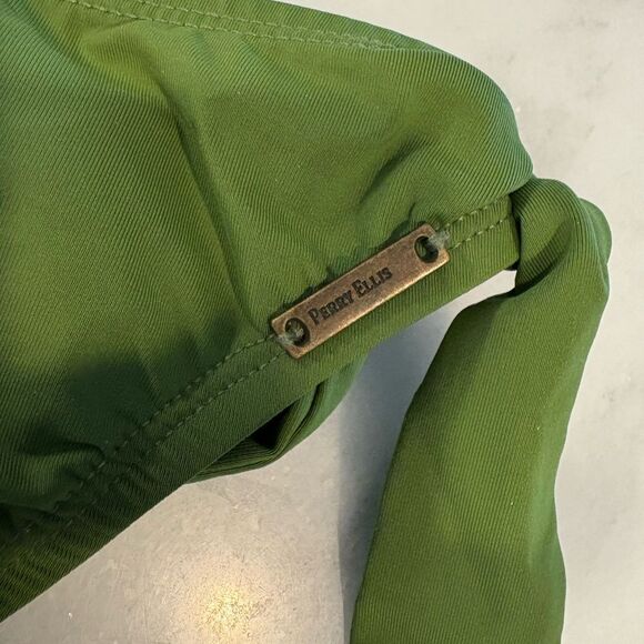 Perry Ellis Green Bikini with Tie Details - Picture 4 of 9